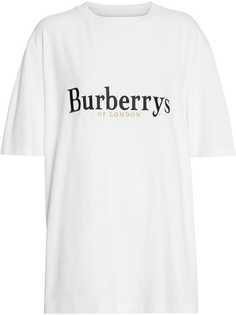 Burberry футболка с вышитым логотипом