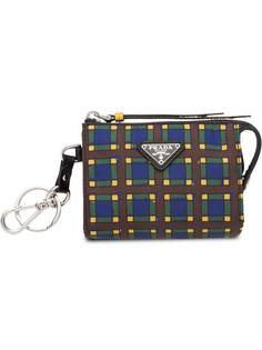 Prada клатч в клетку