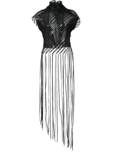 Paula Knorr полупрозрачный топ с бахромой