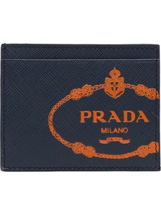 Prada визитница Saffiano с логотипом