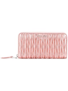 Miu Miu стеганый континентальный кошелек