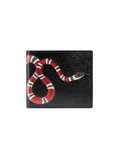 Gucci кошелек с принтом змеи