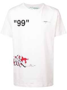 Off-White футболка с принтом в стиле граффити