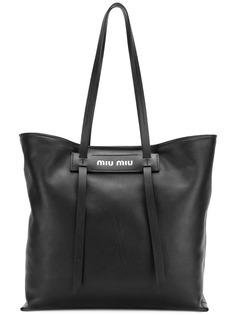 Miu Miu сумка-тоут с логотипом бренда