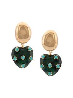 Lizzie Fortunato Jewels heart shaped earrings