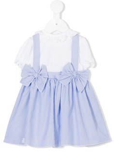 Le Bebé Enfant платье в полоску с бантами