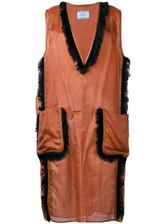 Prada Vintage прозрачное платье миди 1990-х годов