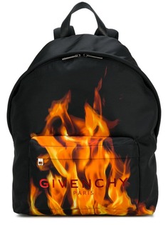 Givenchy рюкзак с принтом пламени с логотипом
