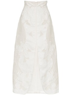 Zimmermann юбка с цветочной аппликацией