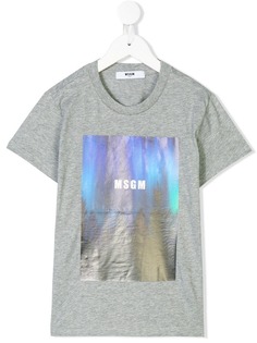 Msgm Kids футболка с графическим принтом с логотипом