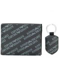 Emporio Armani кошелек и брелок для ключей с логотипами
