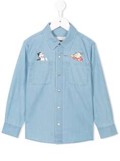 Stella Mccartney Kids джинсовая рубашка с принтом Dandy