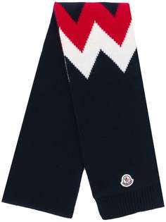Moncler шарф дизайна "колор-блок" с логотипом