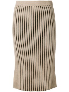 Victoria Victoria Beckham трикотажная юбка-карандаш в полоску