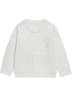 Burberry Kids толстовка с тисненым логотипом