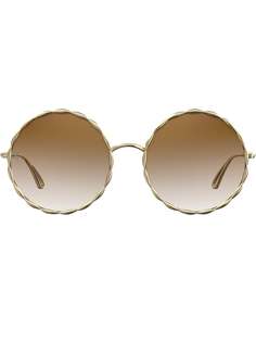 Elie Saab солнцезащитные очки в круглой оправе с градиентными линзами