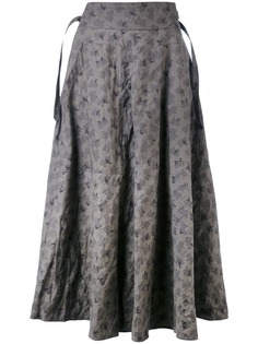 Bottega Veneta А-образная юбка с принтом бабочек