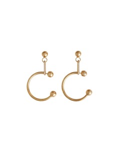 Burberry круглые серьги с кристаллами