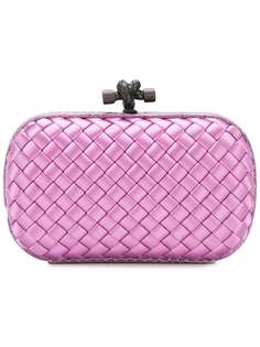 Bottega Veneta клатч Intercciato с застежкой в форме узла