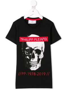 Philipp Plein Junior футболка с принтом черепа