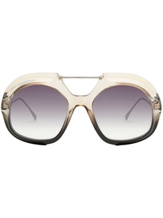 Fendi Eyewear солнцезащитные очки-авиаторы с градиентными линзами