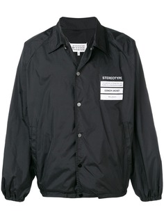 Maison Margiela куртка-рубашка с заплаткой Stereotype