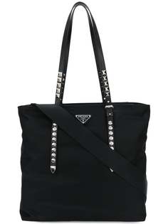 Prada studded tote bag