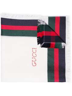 Gucci платок с контрастными полосками Web