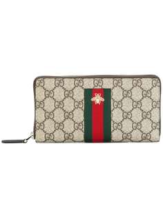 Gucci континентальный кошелек Web GG Supreme