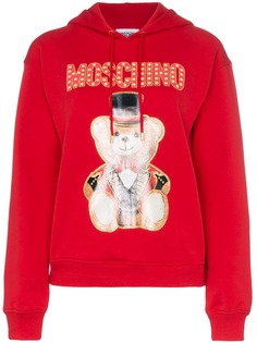 Moschino худи с принтом и логотипом