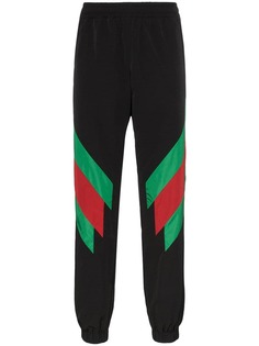 Gucci спортивные брюки с полоской web