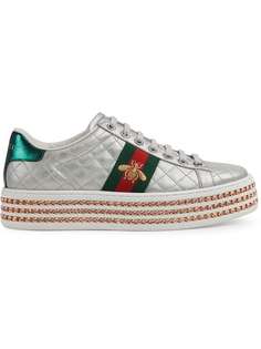 Gucci кроссовки Ace с кристаллами