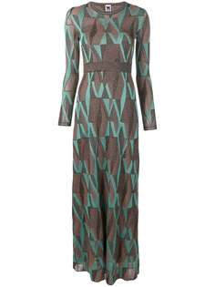M Missoni длинное платье с геометрическим рисунком