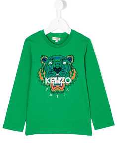 Kenzo Kids футболка с длинными рукавами с изображением тигра