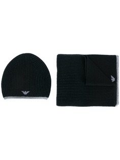 Emporio Armani scarf and beanie set