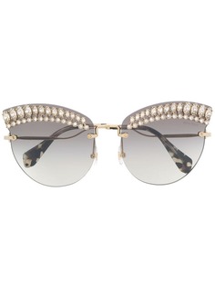 Miu Miu Eyewear солнцезащитные очки с отделкой кристаллами