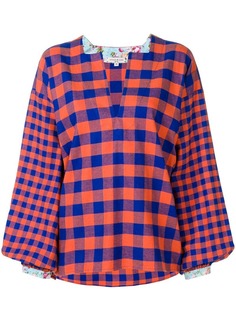 Natasha Zinko расклешенная рубашка в клетку