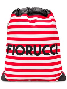 Fiorucci striped logo backpack