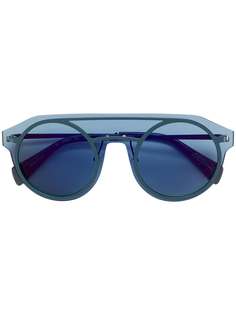 Yohji Yamamoto солнцезащитные очки-"авиаторы" в круглой оправе