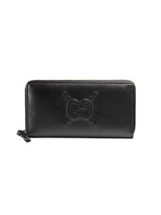 Gucci кошелек с тиснением GG и круговой молнией