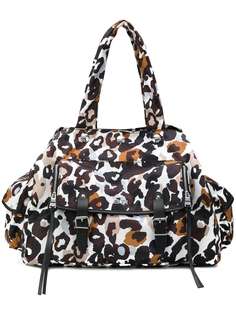 Sonia Rykiel объемная сумка-тоут с откидным верхом и леопардовым принтом
