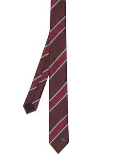 Burberry узкий жаккардовый галстук в полоску