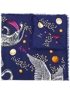 Gucci шарф с принтом Space Animals