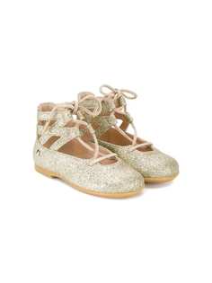 Aquazzura Mini балетки с блестками Baby Belgravia