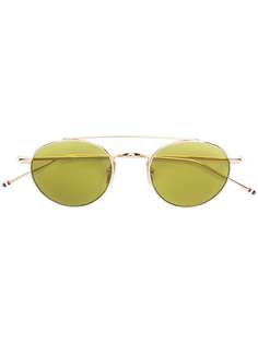 Thom Browne Eyewear солнцезащитные очки в круглой оправе "авиатор" с затемненными линзами