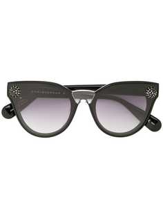 Christopher Kane Eyewear "солнцезащитные очки в оправе ""кошачий глаз"" с кристаллами"