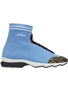 Fendi кроссовки с носочной вставкой с логотипом