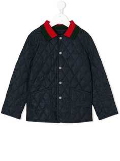 Gucci Kids стеганая куртка с принтом на спине