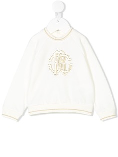 Roberto Cavalli Junior толстовка с вышитым логотипом