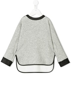Roberto Cavalli Junior logo print raglan top